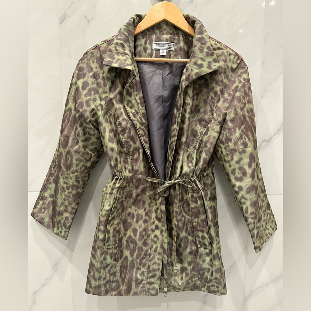 Simon Says Light Jacket, Green & Grey, Size XS